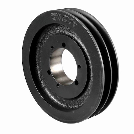 Browning 2 Groove Cast Iron Bushed Bore Multiple Sheave, 2B80SK 2B80SK